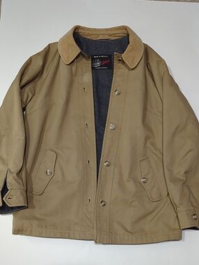 Vintage Authentic Imports Made in England Barn Jacket Corduroy Collar